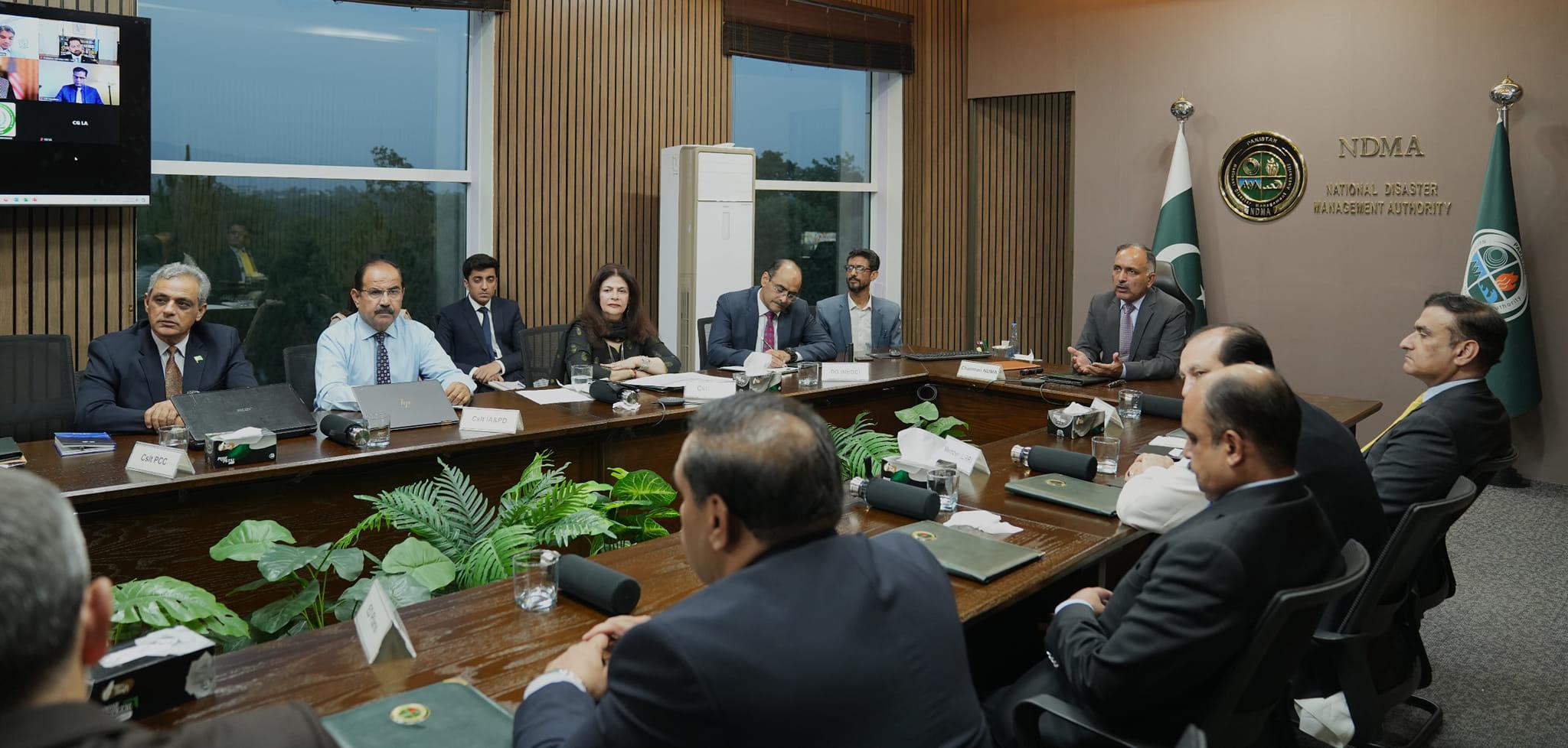 26-06-2024, National Disaster Management Authority (NDMA) held an online meeting with Pakistani ambassadors in the United States and Canada to discuss monsoon preparedness strategies.